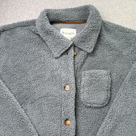 Koolaburra by‎ UGG Sherpa Fleece Shacket Gray Button Up Jacket Women's Small - Picture 3 of 9